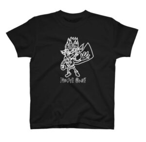 地王☆天魔くんTシャツ（モノクロ）