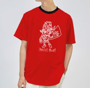 地王☆天魔くんドライTシャツ（モノクロ）